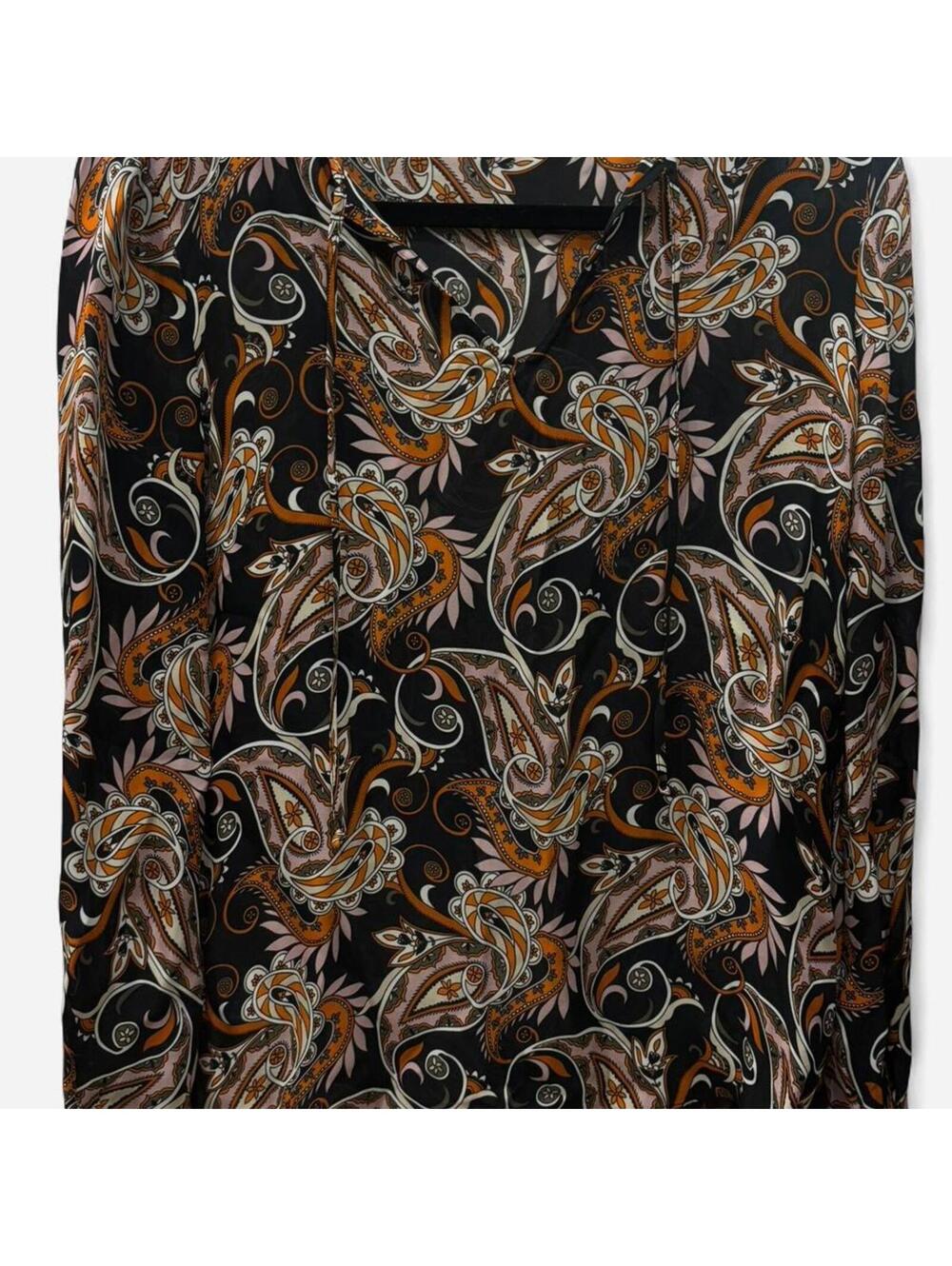Kobi Halperin - Silk Blend Multi Colored Paisley Print Blouse.